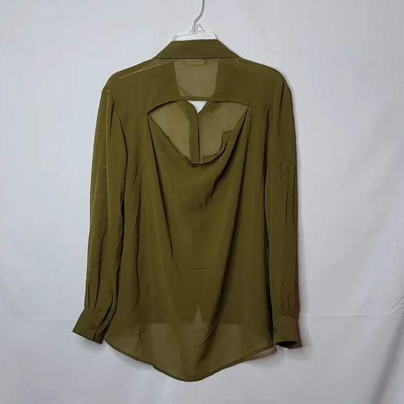 Glam Dollz embellished cross button down shirt Lg - Picture 5 of 7